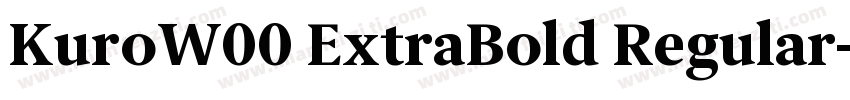 KuroW00 ExtraBold Regular字体转换